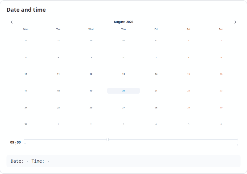 Picking a date and a time, both arriving in R