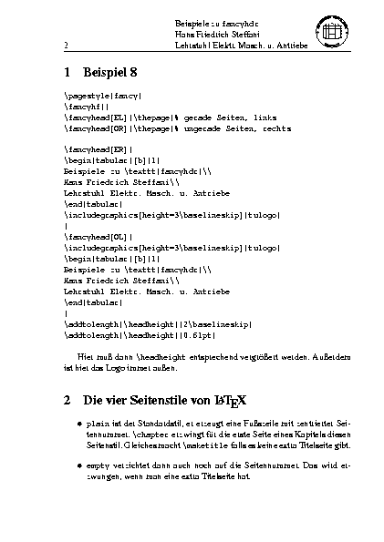 H&ouml;here Kopfzeile; \headheight korrigiert